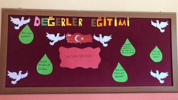 İlçe Milli Eğitim Müdürlüğümüz Koordinesinde Değer Eğitimi Projemiz Başladı